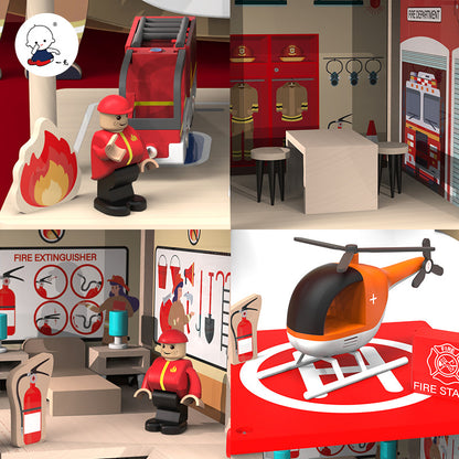 Wooden Police Station Model Montessori Toys Educational Toy 4