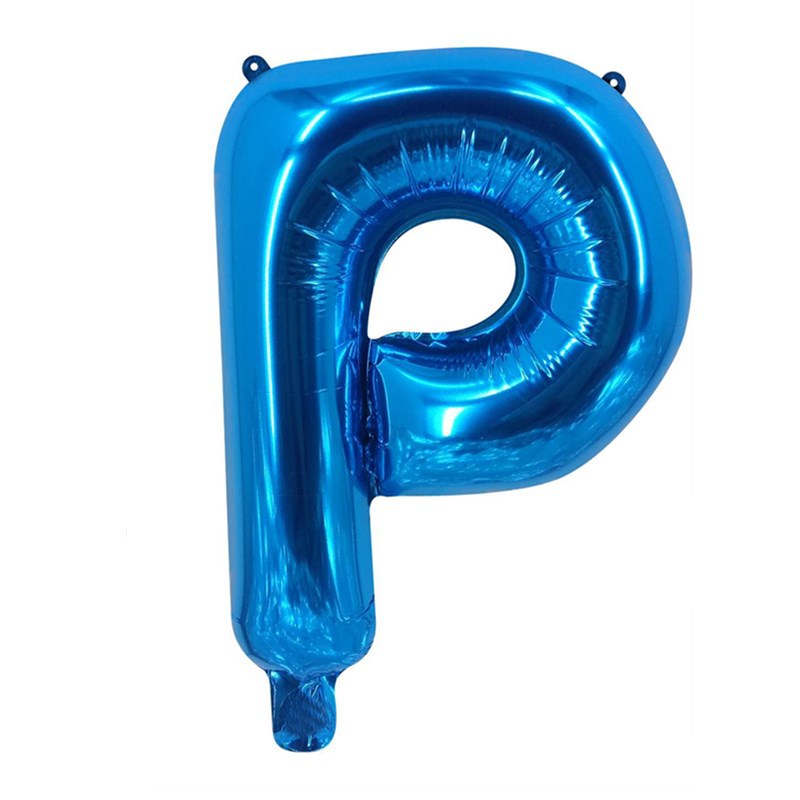 Blue Letter Foil Balloons Party Decoration 16 Inch 50pcs 18