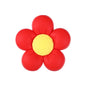 Silicone Focal Beads Flower Children Smiling Face with Rose Red Flower 8