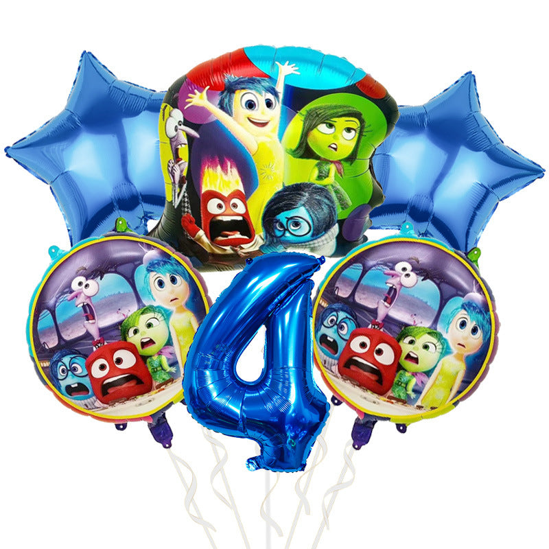 Inside Out Foil Balloon Set Kids Birthday Party Decoration 5pcs 10pcs 26