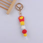 Cartoon Fruit Silicone Bead Keychain Food Charm Variety 8