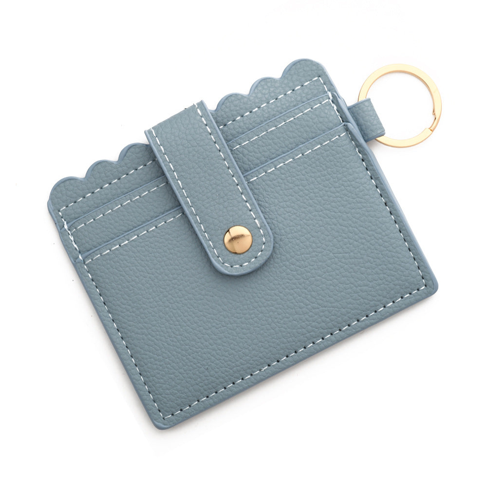 PU Leather Keychain Coin Purse Card Holder Compact Design 30