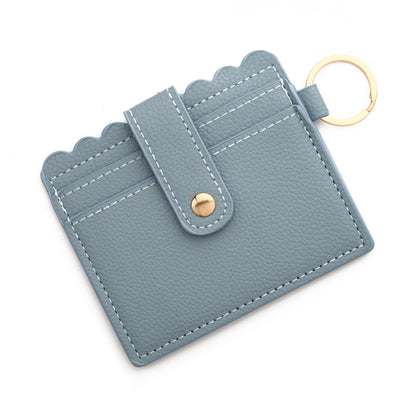 PU Leather Keychain Coin Purse Card Holder Compact Design 30