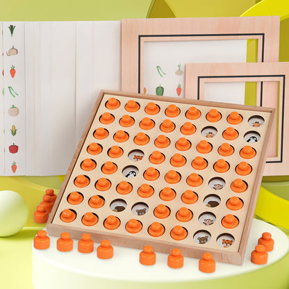Wooden Memory Chess Montessori Toys Educational Toy 3