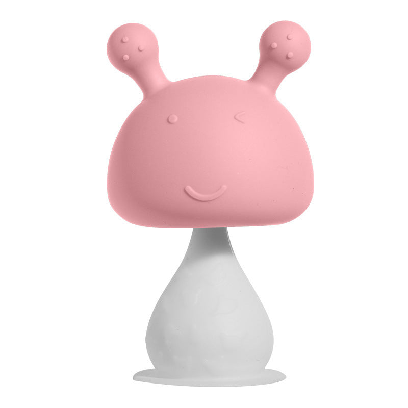 Silicone Mushroom Teething Toy Baby Rattle Teether 7