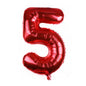 Medium Number Foil Balloons 32 Inch Aluminum 5pcs 11