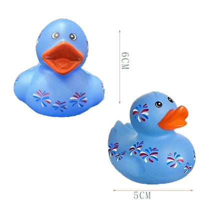 US Independence Day Vinyl Pinch Squeaks Rubber Duck Party Favor 100pcs 4