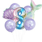 Mermaid Foil Balloon Set Birthday Party Decoration 11
