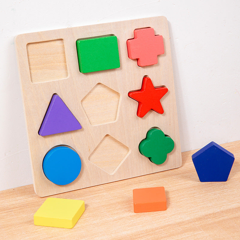 Wooden Shape Sorter Montessori Toys Educational Toy 4