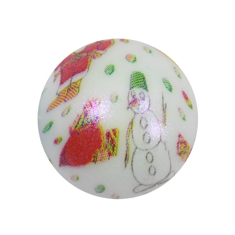 50pcs 15mm Color Reflect Changing Printed Silicone Beads 14