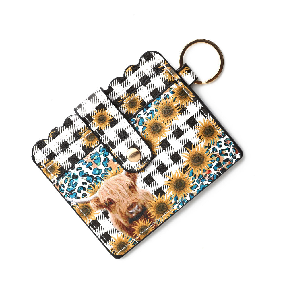 PU Leather Keychain Coin Purse Card Holder Compact Design 38