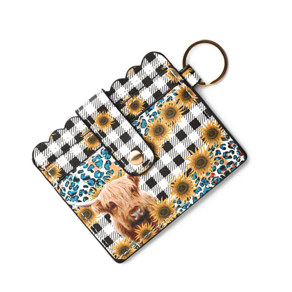 PU Leather Keychain Coin Purse Card Holder Compact Design 38