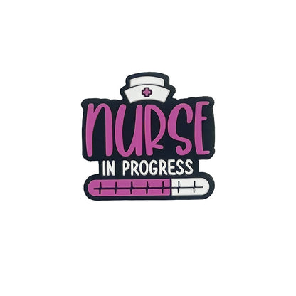 Silicone Focal Beads Nurse Series With Nurse Hat and Syringe Details 8