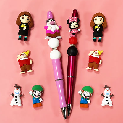 20Pcs Silicone 3D Focal Beads Mini Dwarfs with Pointed Hats 2