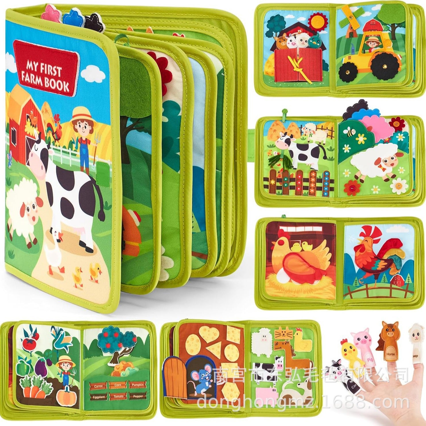 Felt Busy Board Montessori Toy Early Education Farm for Toddlers 3