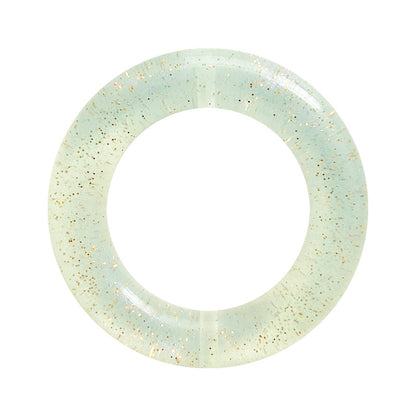 10pcs Circle Love Heart Silicone Beads Glitter Finish 9