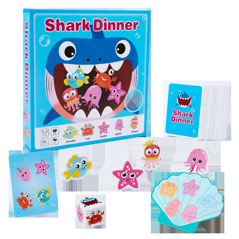 Wooden Shark Chopsticks Puzzle Montessori Toys for Kids 6