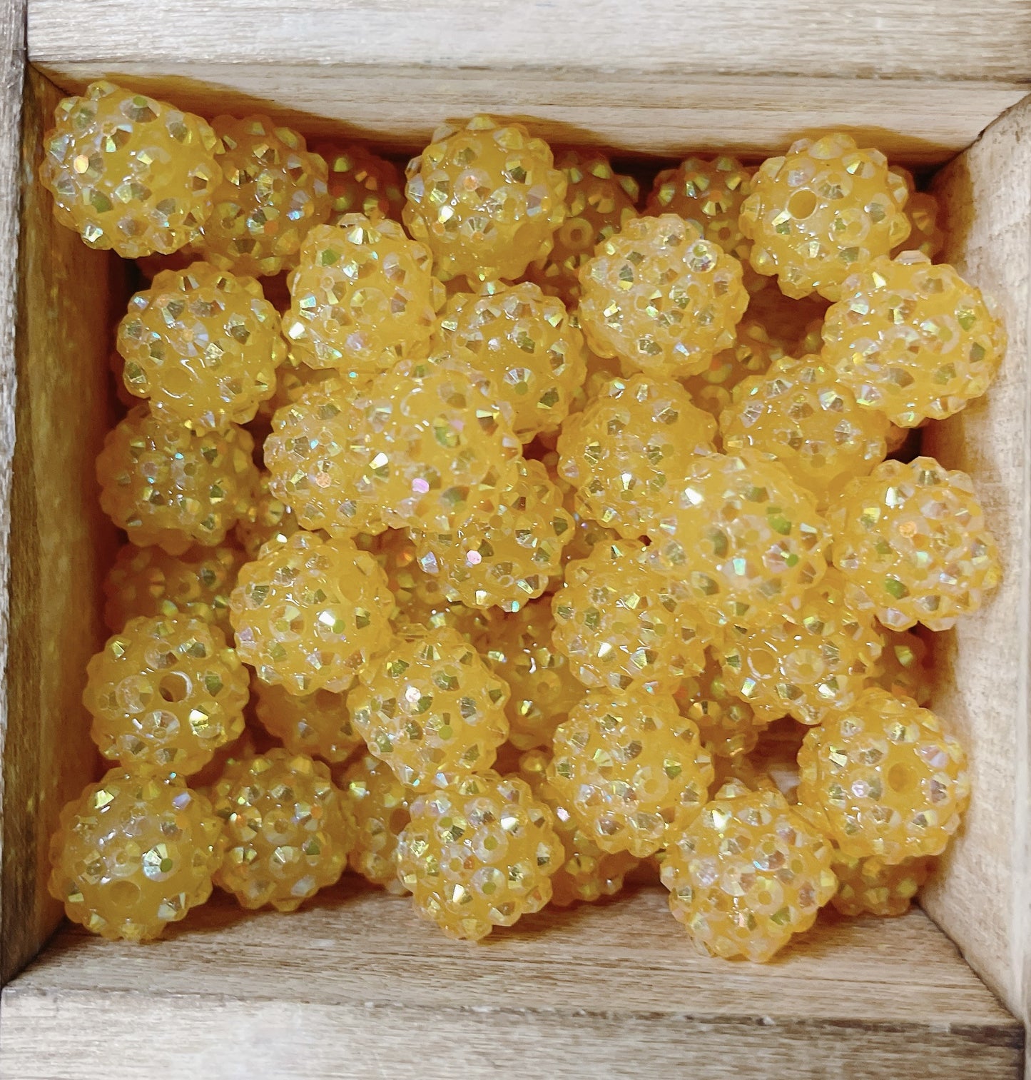 50pcs 14mm Rhinestone Beads Sparkling Decorative Beads 24