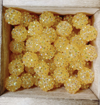 50pcs 14mm Rhinestone Beads Sparkling Decorative Beads 24