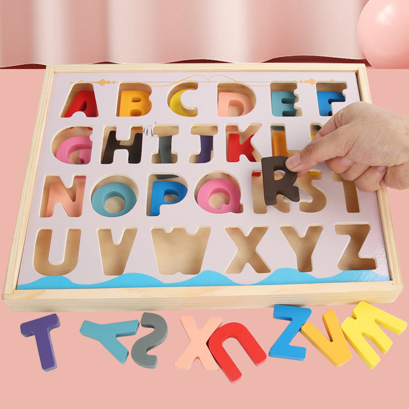Wooden Montessori Toys Digital Puzzle Building Blocks 31x24cm 4