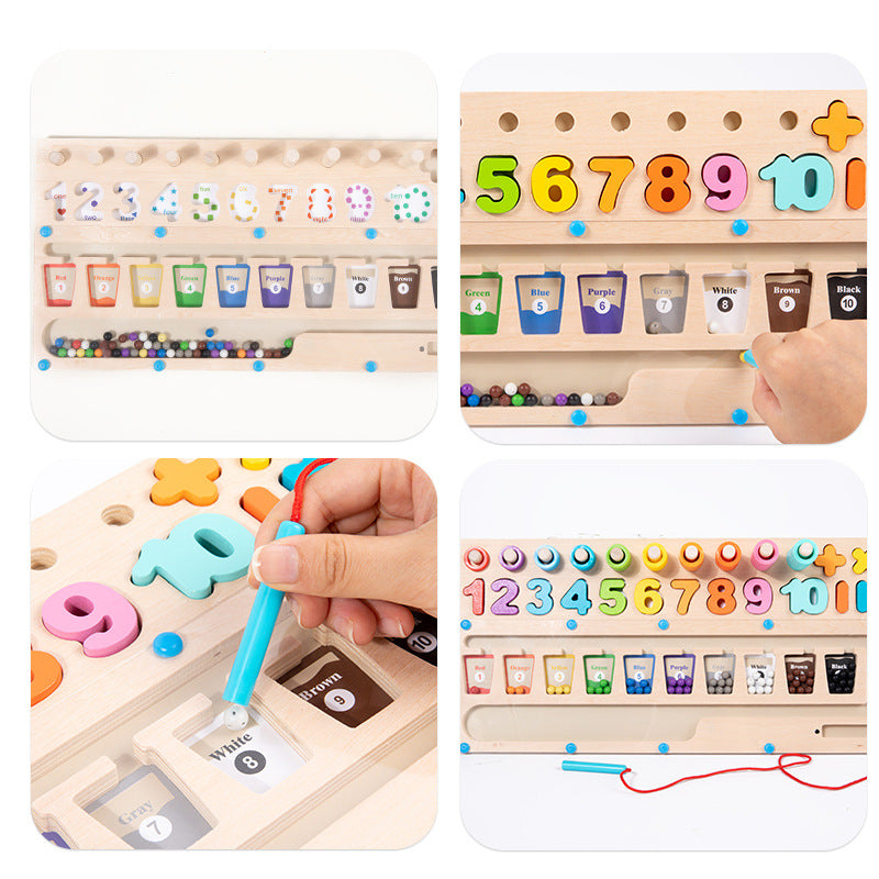 Wooden Montessori Toys Magnetic Numbers Counting Board for Kids 2