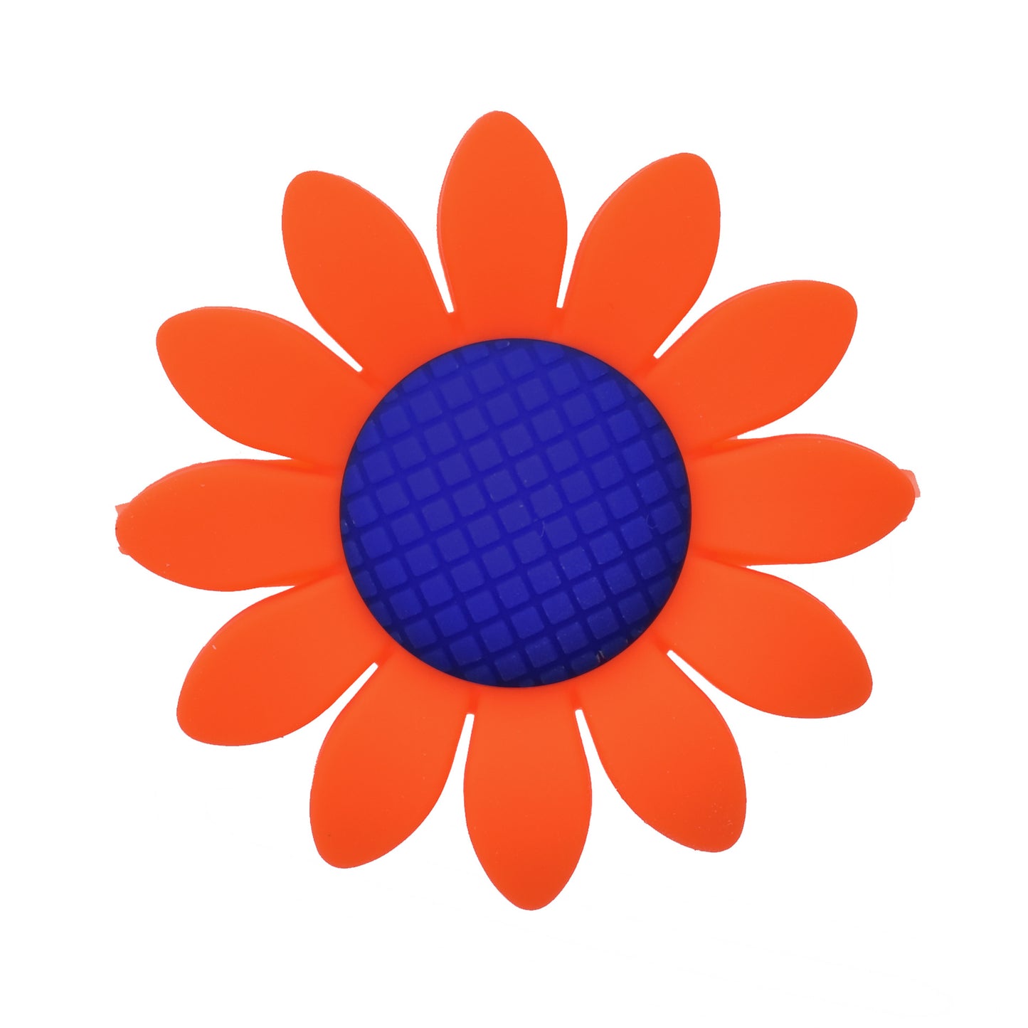 20pcs Silicone Focal Beads Sunflower Flat Design with Center Detail 12