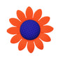20pcs Silicone Focal Beads Sunflower Flat Design with Center Detail 12