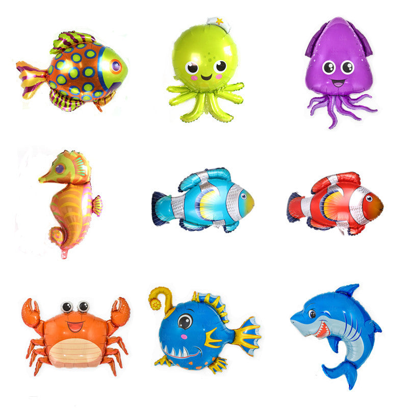 Marine Fish Foil Balloon Set Party Decoration 5pcs