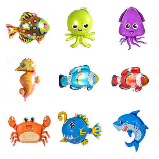 Marine Fish Foil Balloon Set Party Decoration 5pcs