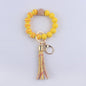Football Tassel Silicone Bead Wristlet Keychain 10