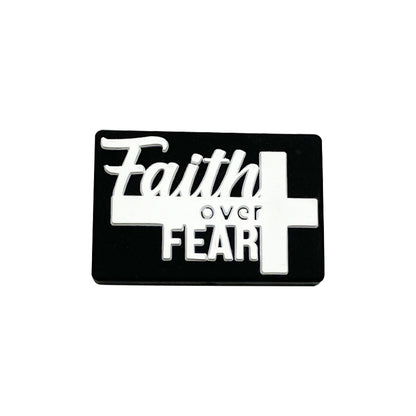 20Pcs Silicone Focal Beads Faith Rectangular Block Shape with Raised Text 9