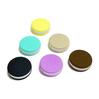 20Pcs Silicone 3D Focal Beads Macaron Sandwich Cookies With Hole 4