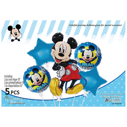 Cartoon Character Foil Balloon Set Kids Party Decoration 2 Sets 12