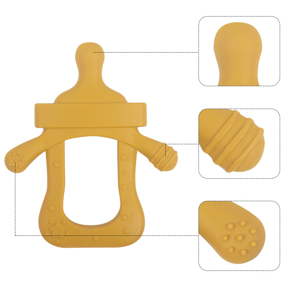 Silicone Baby Teething Toy Bottle Shape for Infant 5