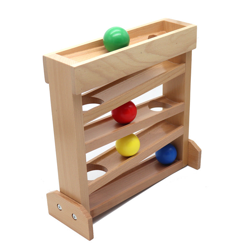 Wooden Marble Run Educational Vision Tracker Toy 2