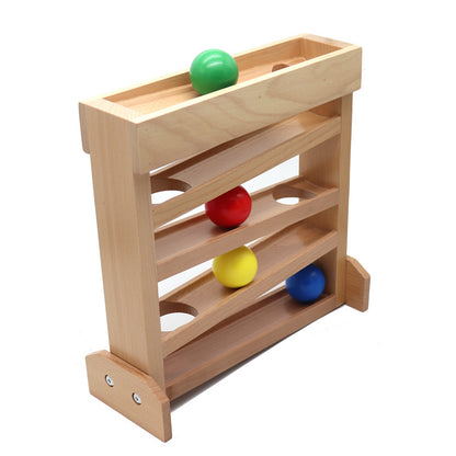 Wooden Marble Run Educational Vision Tracker Toy 2