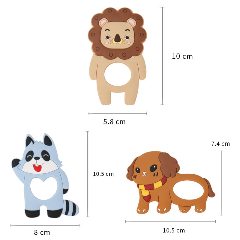 Silicone Animal Shaped Baby Teething Toys 10 Pcs Set 3