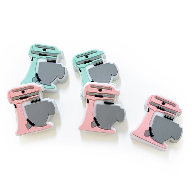 20Pcs Silicone Focal Beads Kitchen Mixer with Bowl Design 4