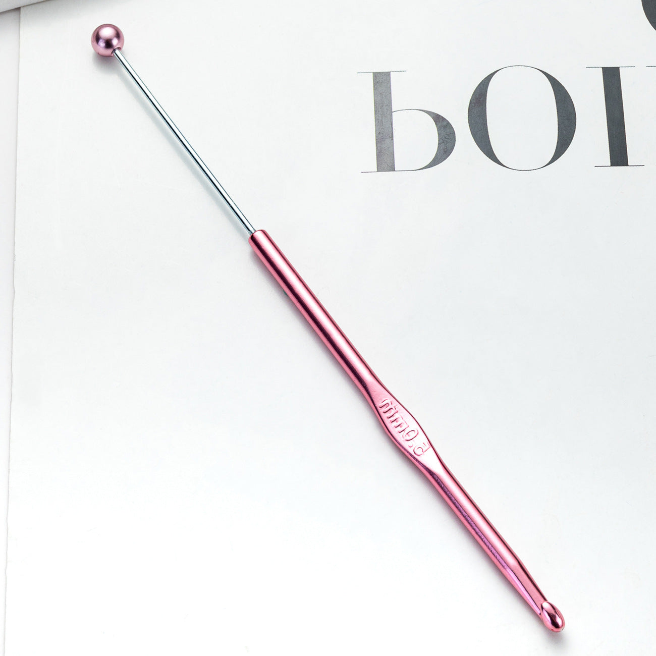 Beadable Crochet Hooks Metal DIY Craft Tool 3.0mm-6.0mm Sizes 21
