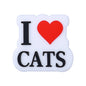 Silicone Focal Beads Cat Theme I Love Cats Text Design 9