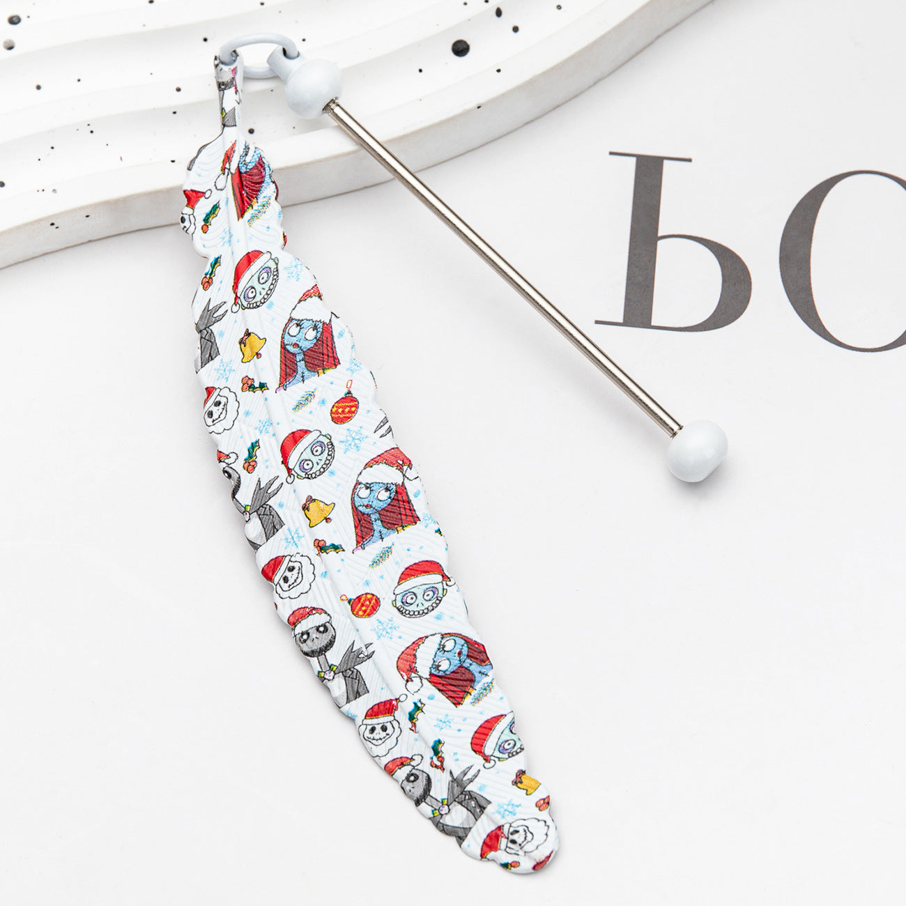 Halloween Christmas Feather Beadable Bookmark Metal DIY Craft Supplies 12