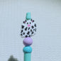 20Pcs Silicone Focal Beads Halloween Colored Cow Front Facing 9