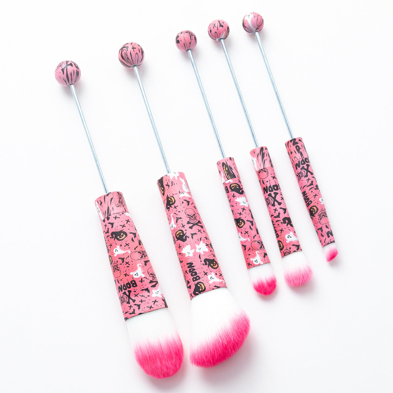 5Pcs Halloween Christmas Beadable Makeup Brush Set DIY Craft Supplies 17