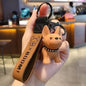 Bulldog Resin Keychain with PU Leather Strap Charm for Women 5