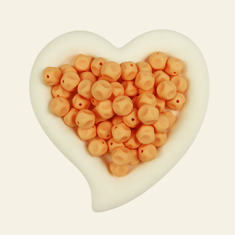 50pcs 15mm Irregular Silicone Beads Solid Color 18
