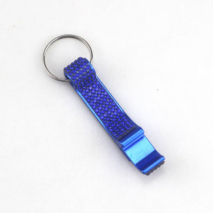 Rhinestone Bottle Opener Functional Aluminum Alloy Keychain 9