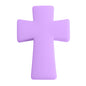 20pcs Silicone Focal Beads Printed Cross With Varied Color Patterns 30