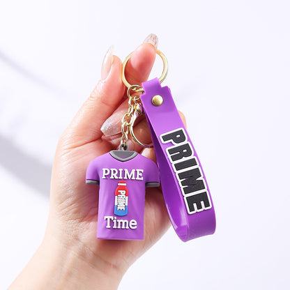 Prime Drink Soft Rubber T-Shirt PVC Keychain Charm 10