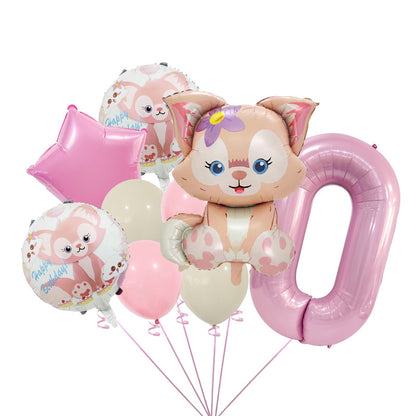 StellaLou Bunny Foil Balloon Birthday Party Decoration Set 24
