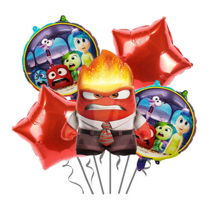 Inside Out Foil Balloon Set Birthday Party Decoration 5pcs 10